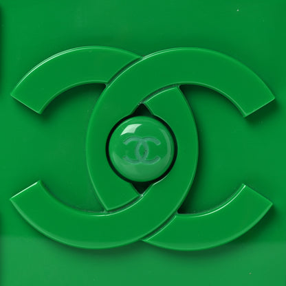 Chanel Plexiglass Boy Brick Lego Clutch Green 9 of 13