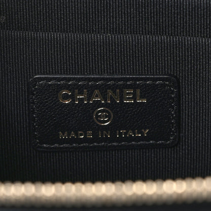 Chanel Lambskin Quilted Small Top Handle Vanity Case With Chain Black 6 of 13