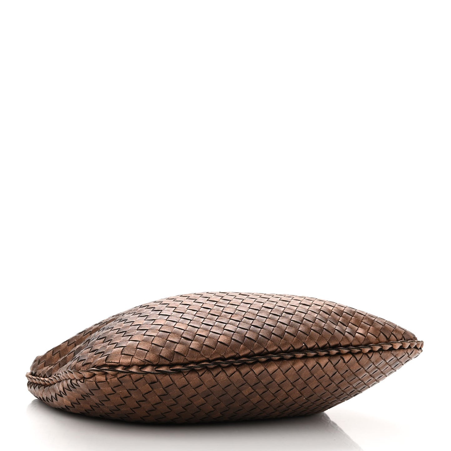 Metallic Nappa Intrecciato Medium Veneta Hobo Copper