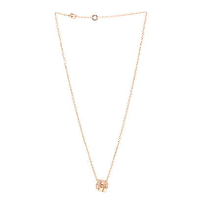 Bulgari 18K Rose Gold Diamond Serpenti Viper Demi Pave Pendant Necklace 3 of 5
