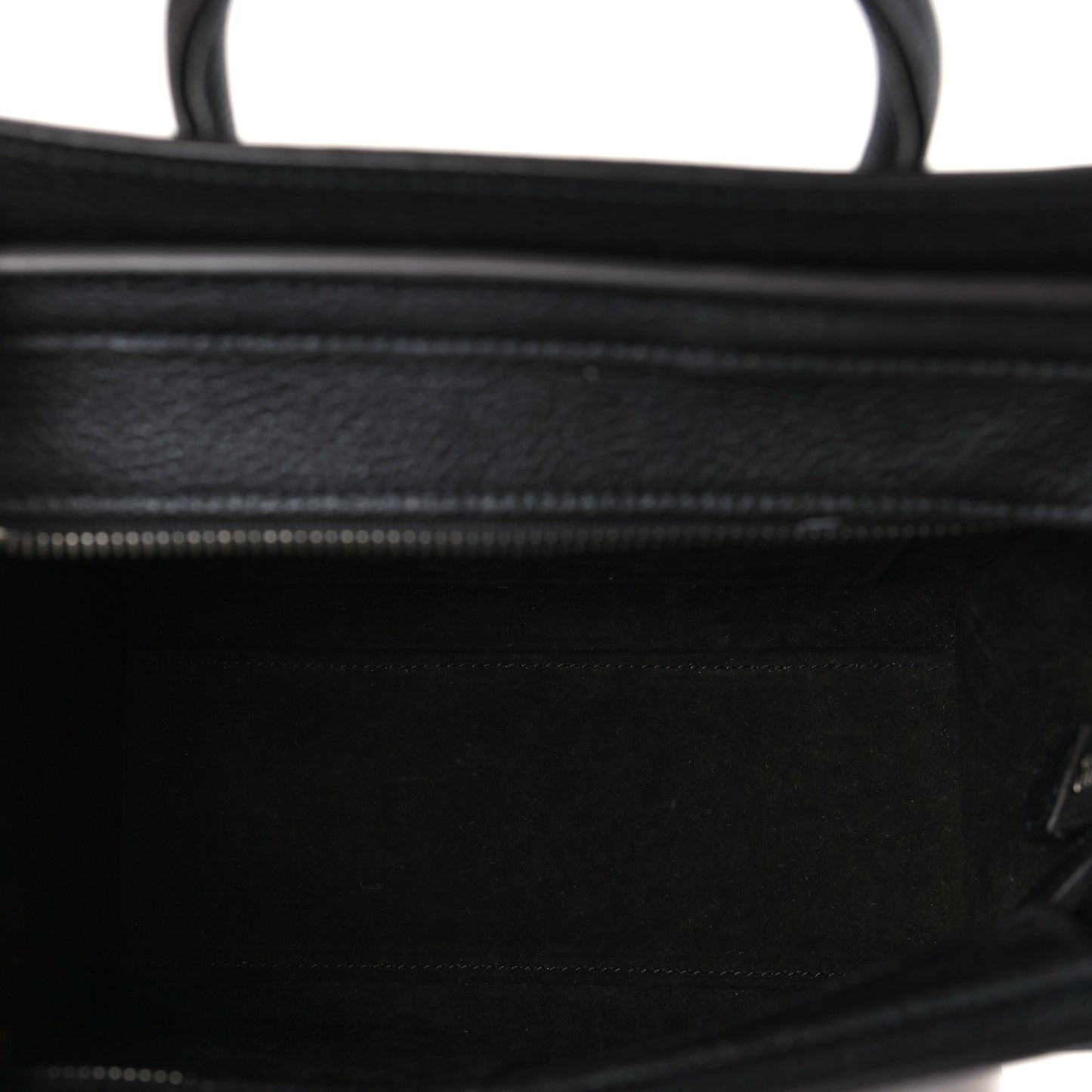 Drummed Calfskin Nano Luggage Black