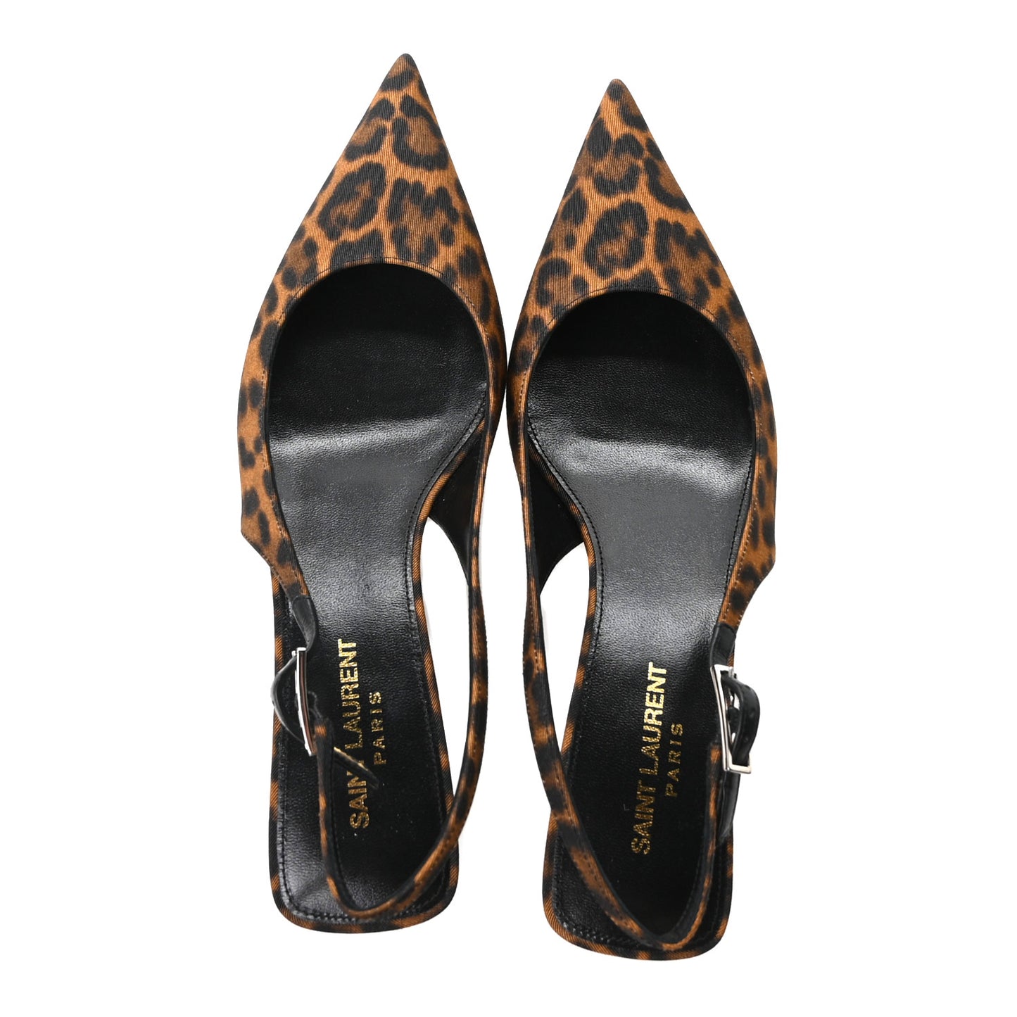 Canvas Leopard Print Quadria 30 Slingback Pumps 37 Manto Naturale