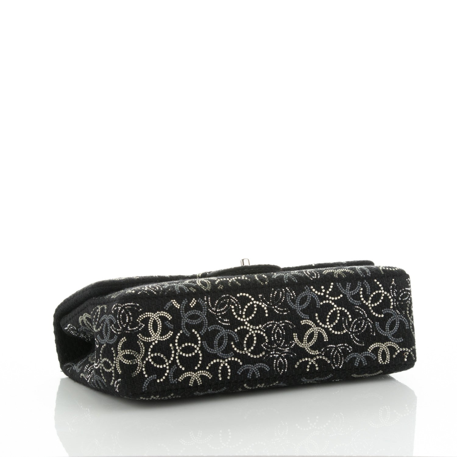 Chanel Tweed Strass Jumbo Pudong Flap Black 4 of 8