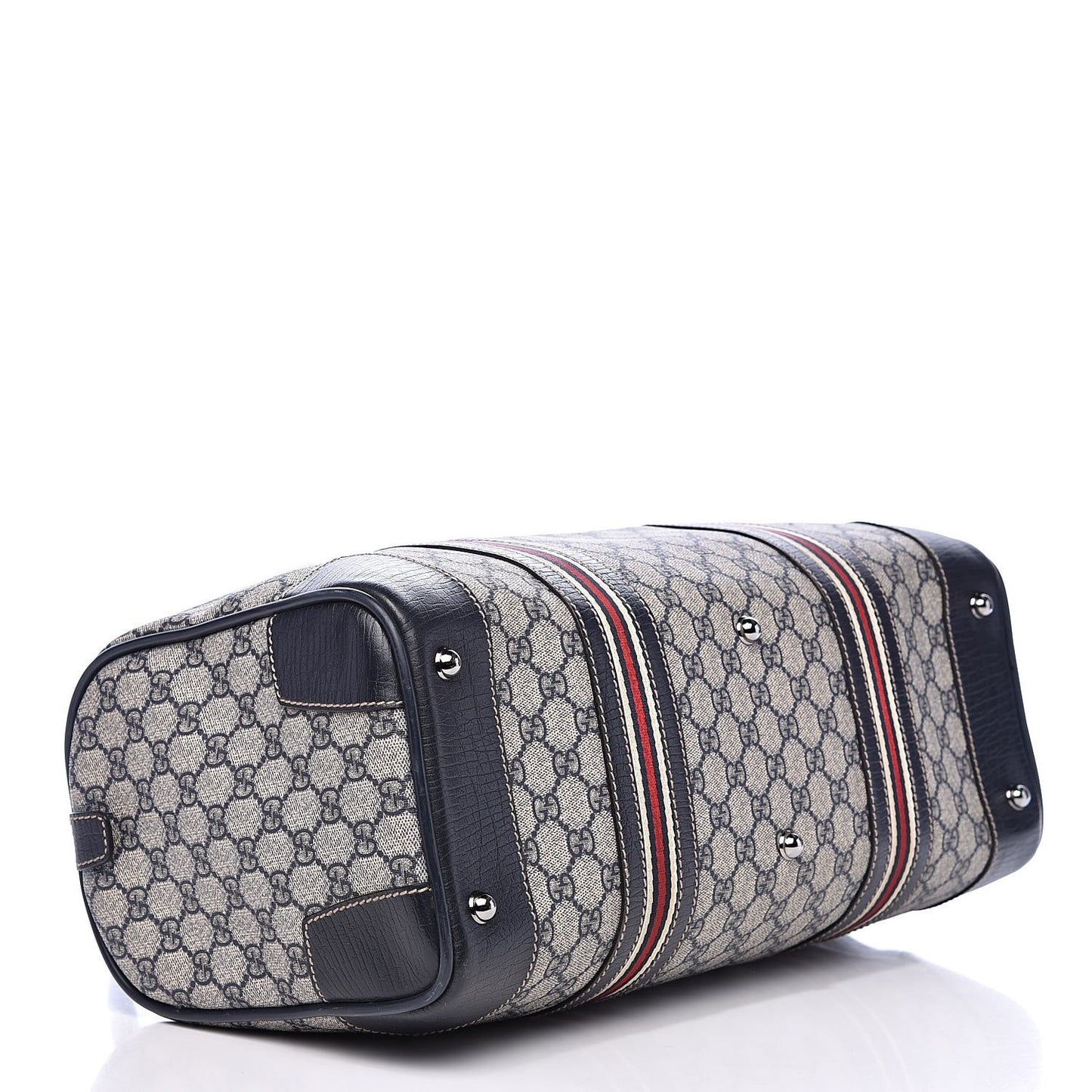 GG Supreme Monogram Web Large Carry On Duffle Bag Navy