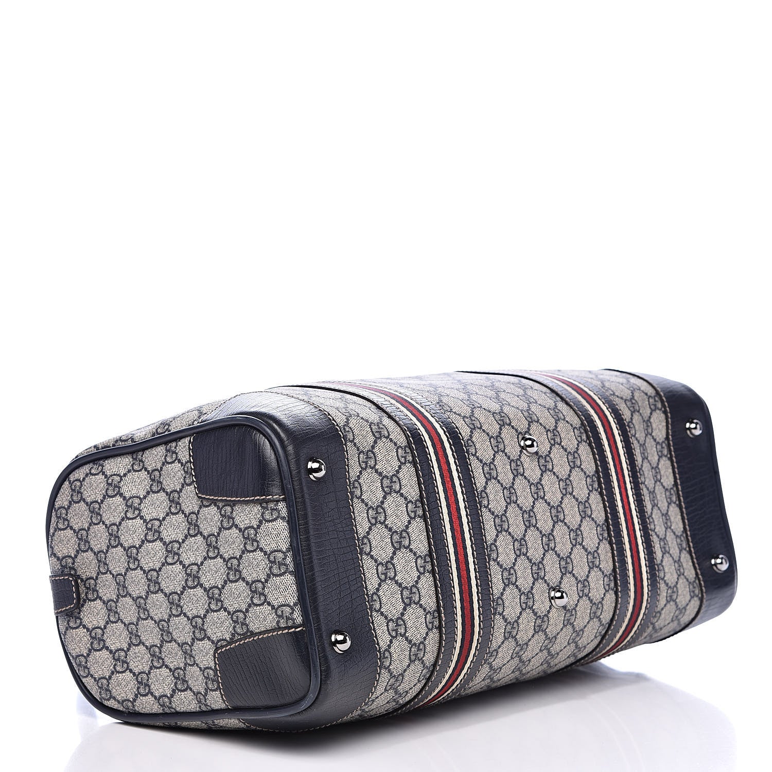 Gucci GG Supreme Monogram Web Large Carry On Duffle Bag Navy 4 of 12