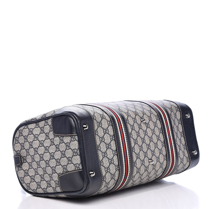 Gucci GG Supreme Monogram Web Large Carry On Duffle Bag Navy 4 of 12