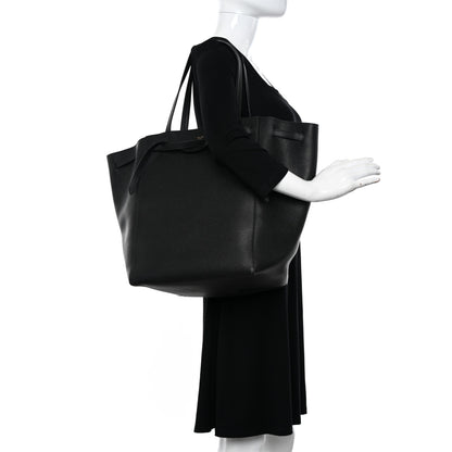 Celine Soft Grained Calfskin Small Belt Cabas Phantom Black 2 of 12