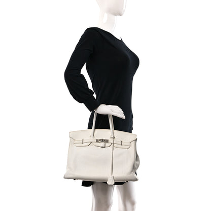 Hermes Taurillon Clemence BIRKIN 35 White 2 of 18