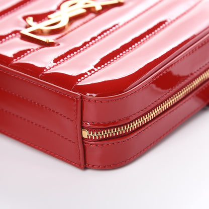 Saint Laurent Patent Matelasse Vicky Monogram Belt Bag Red 8 of 8