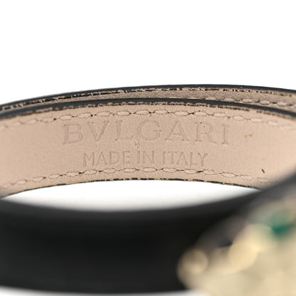 Bulgari Calfskin Serpenti Forever Double Coil Bracelet Black 4 of 5