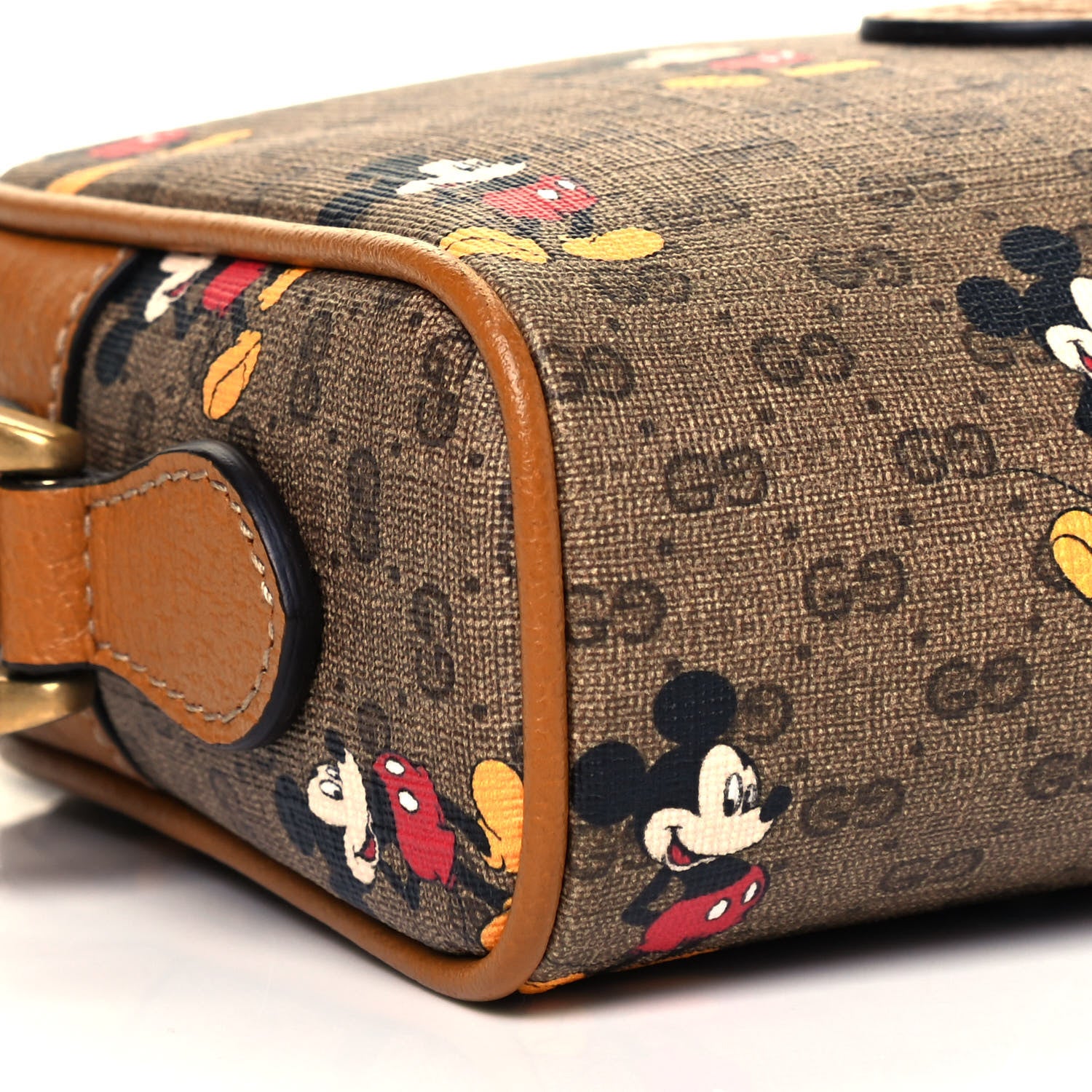 Gucci X DISNEY Mini Vintage GG Supreme Monogram Mickey Mouse Shoulder Bag Beige Vintage Sun Oil 8 of 10