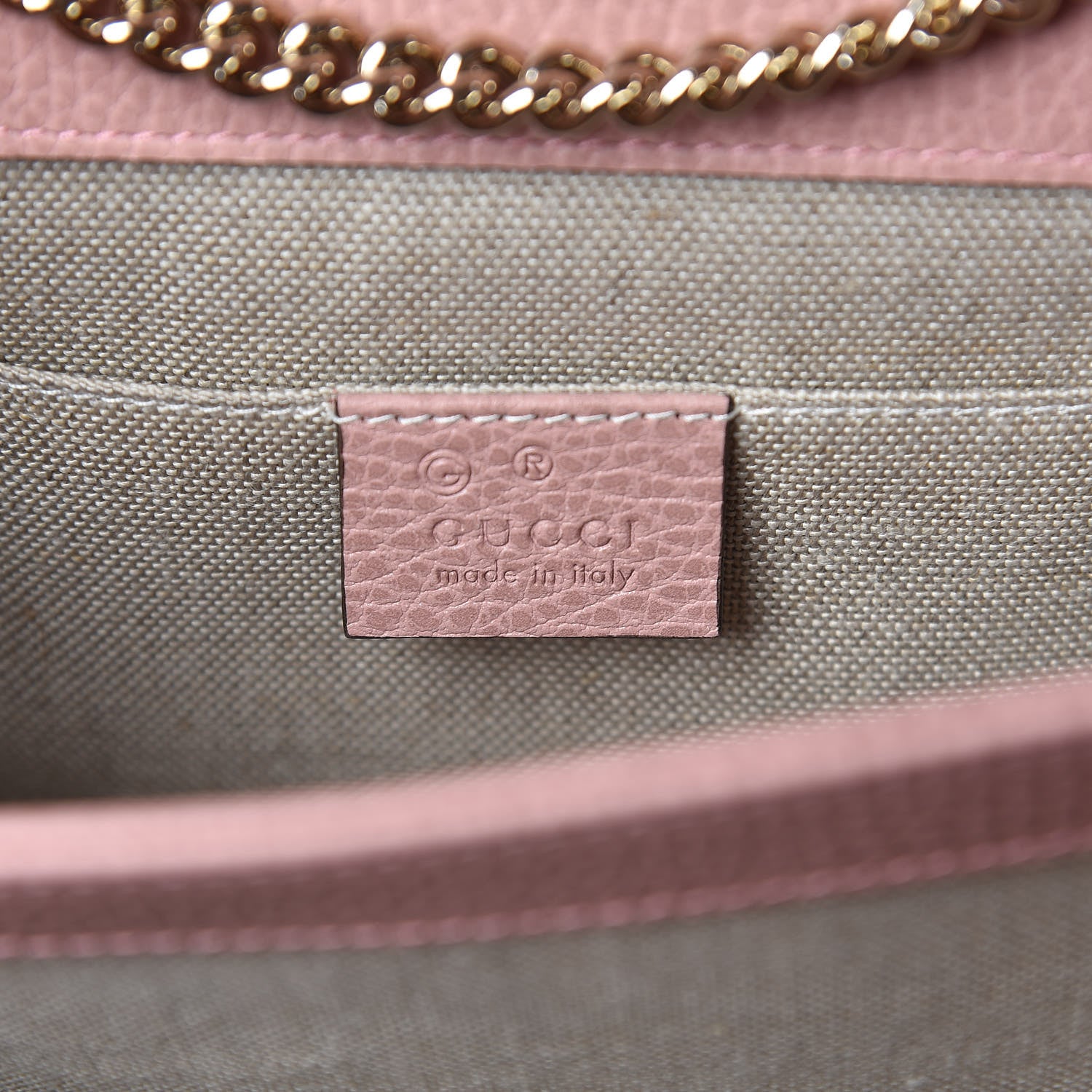 Gucci Dollar Calfskin Small Interlocking G Shoulder Bag Soft Pink 6 of 10