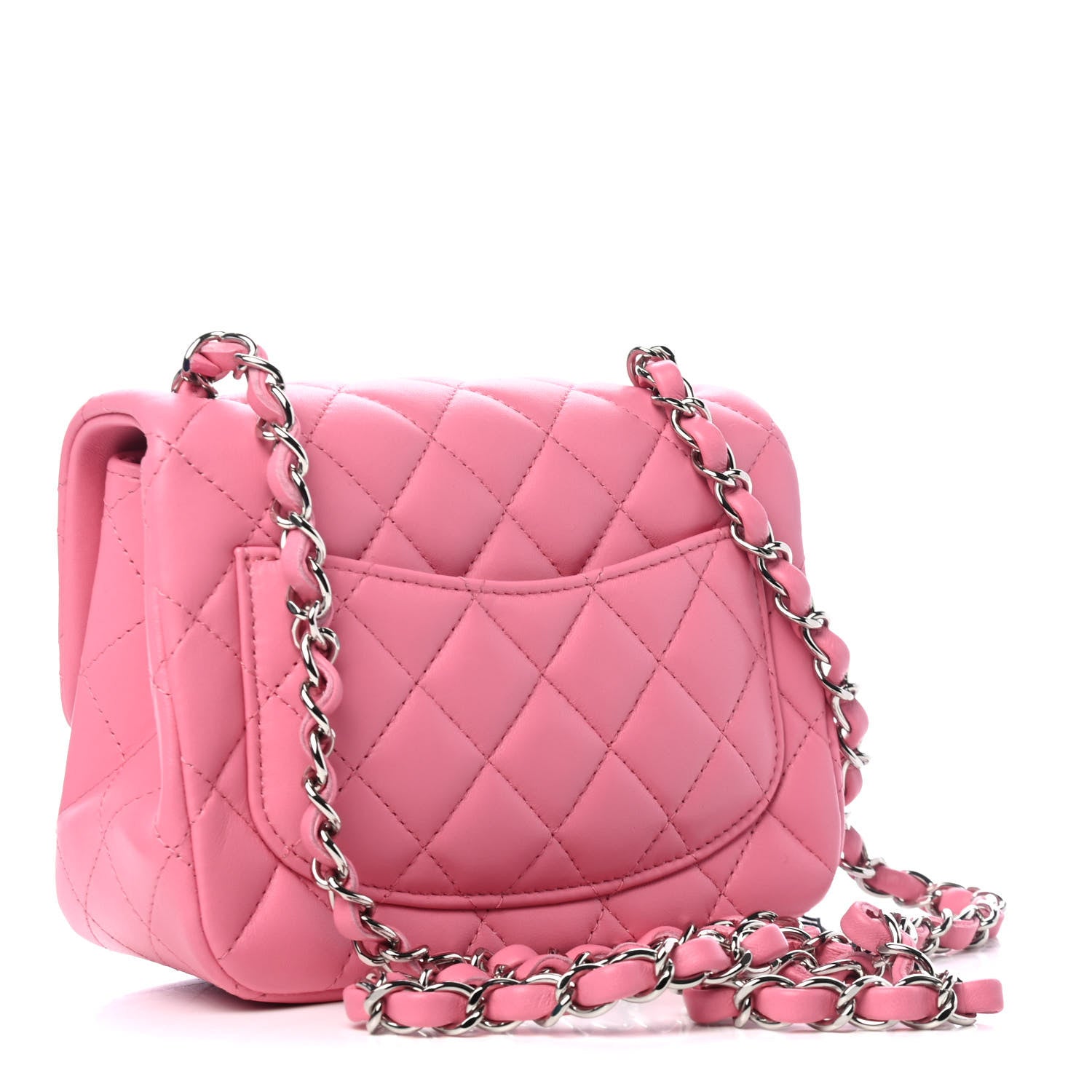 Chanel Lambskin Quilted Mini Square Flap Pink 2 of 4