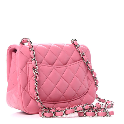 Chanel Lambskin Quilted Mini Square Flap Pink 2 of 4