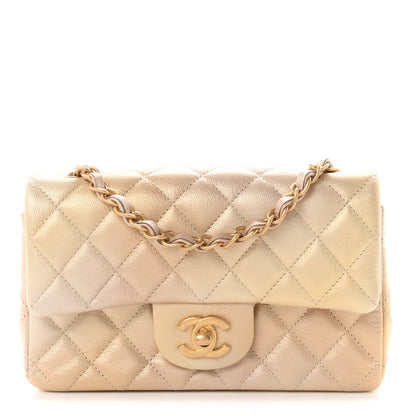 Chanel Metallic Goatskin Quilted Mini Rectangular Flap Gold 1 of 10