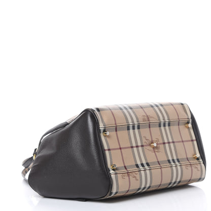 Burberry Haymarket Check Small Canterbury Tote Chocolate 3 of 19