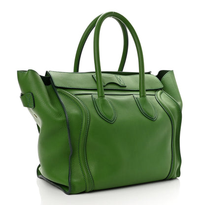 Celine Supple Calfskin Medium Phantom Luggage Green 3 of 10