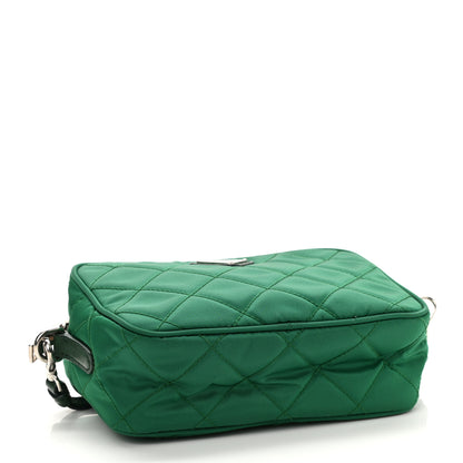 Prada Nylon Tessuto Impuntu Quilted Crossbody Bag Oleandro 6 of 10