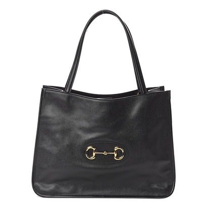 Gucci New Sakai Calfskin Lux Horsebit 1955 Tote Bag Black 1 of 8