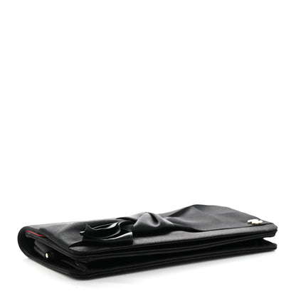 Chanel Satin Bow Clutch Black 4 of 9