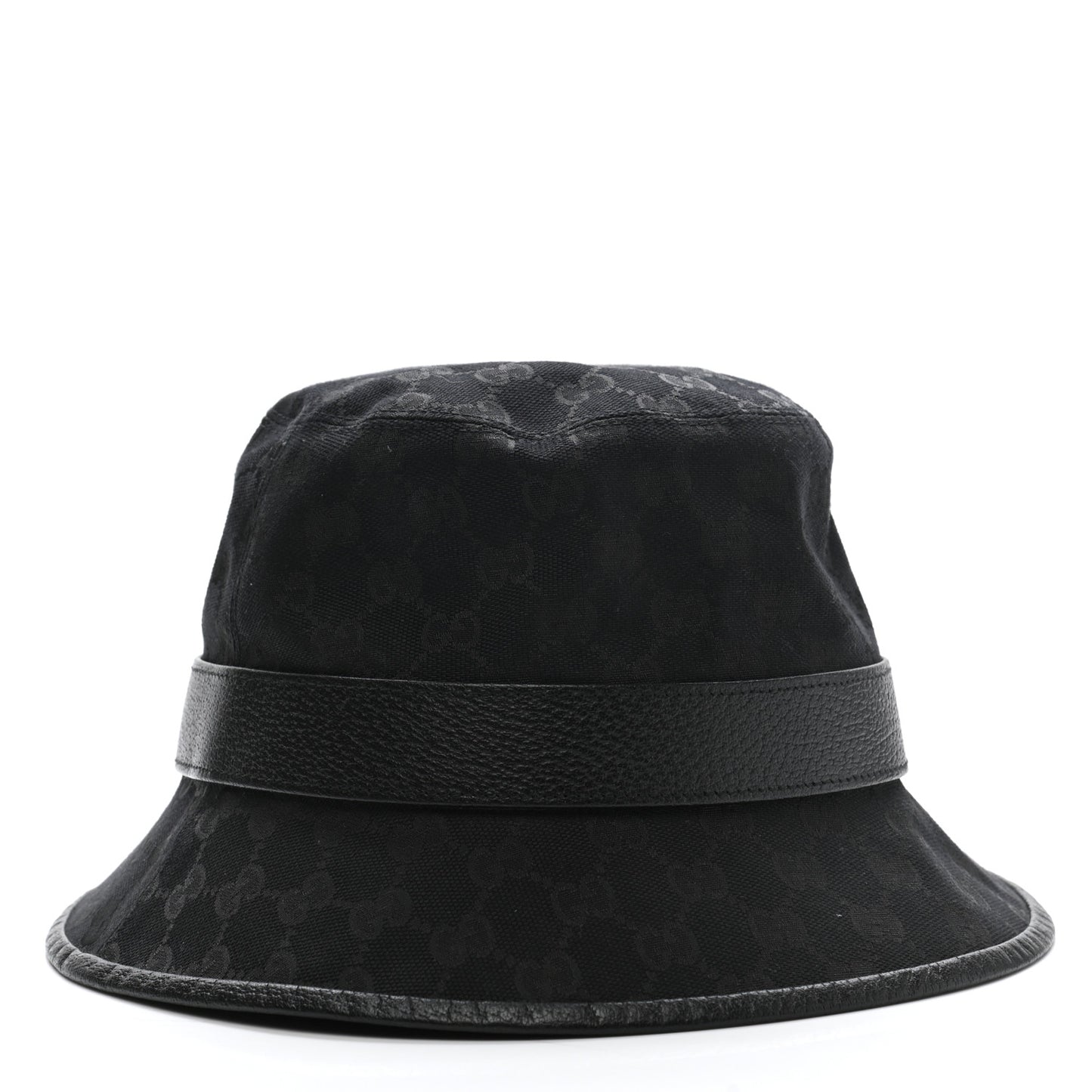 Monogram Textured Dollar Calfskin GG Jago Bucket Hat L Black
