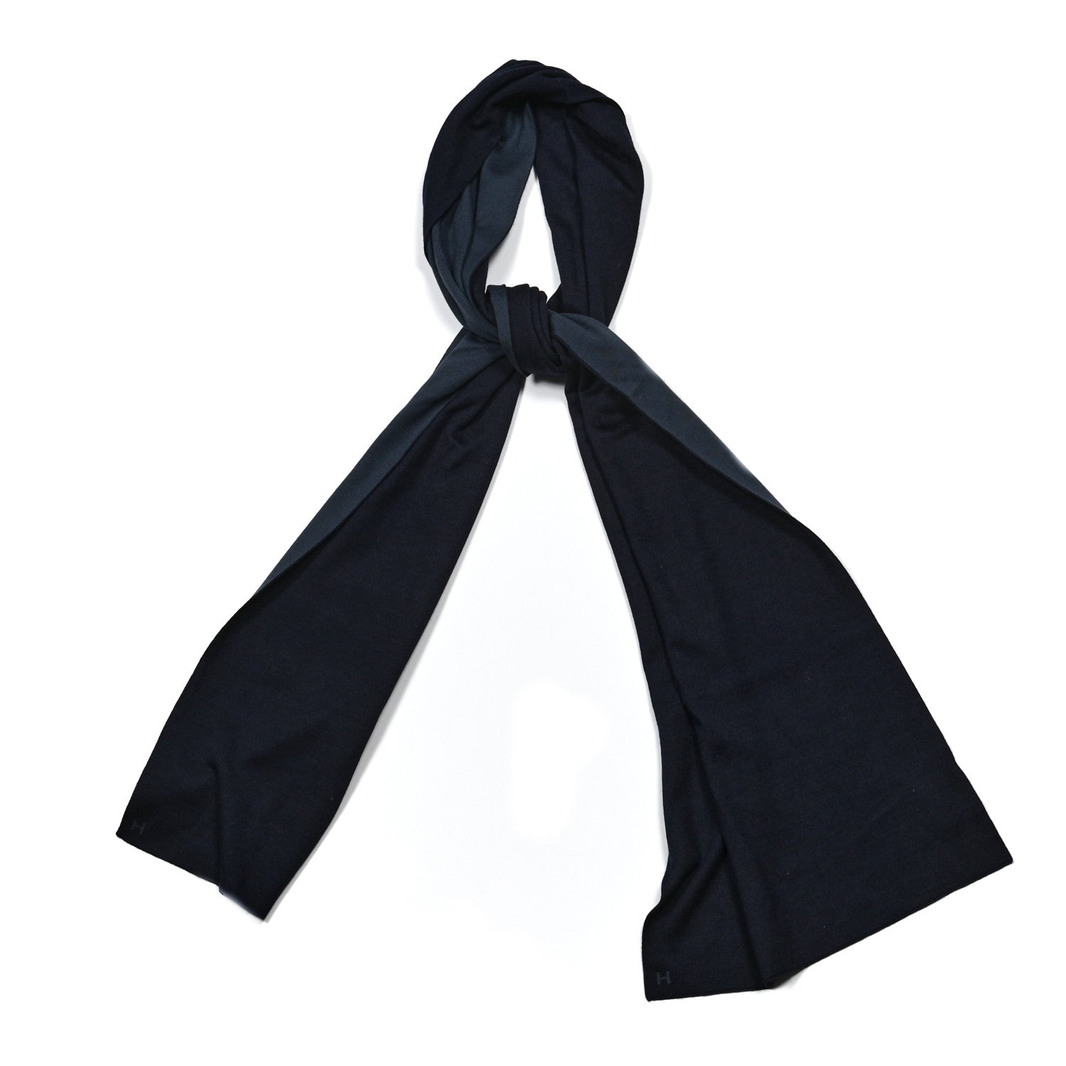 Hermes Cashmere Silk Aller-Retour Muffler Marine Ardoise 1 of 3