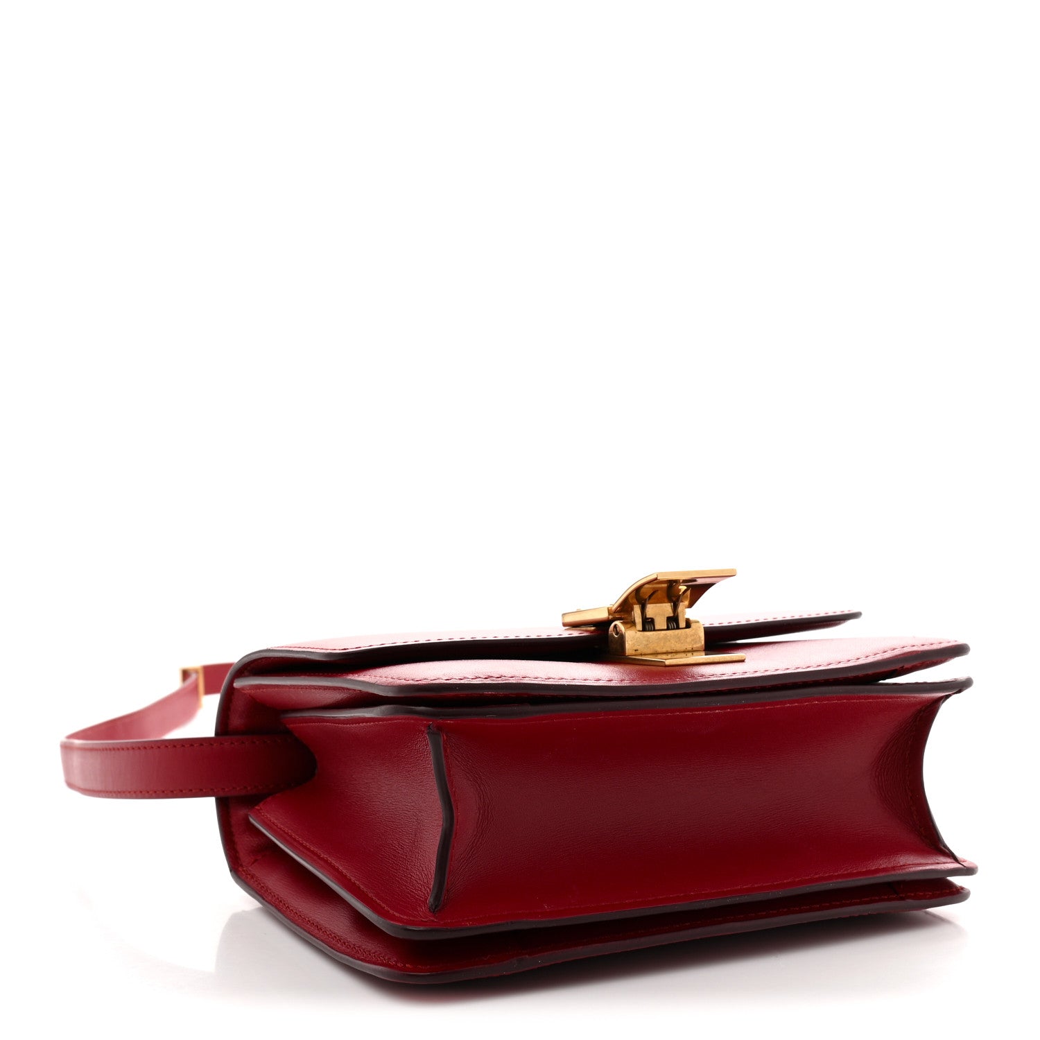 Celine Box Calfskin Small Classic Box Flap Bag Red 4 of 14