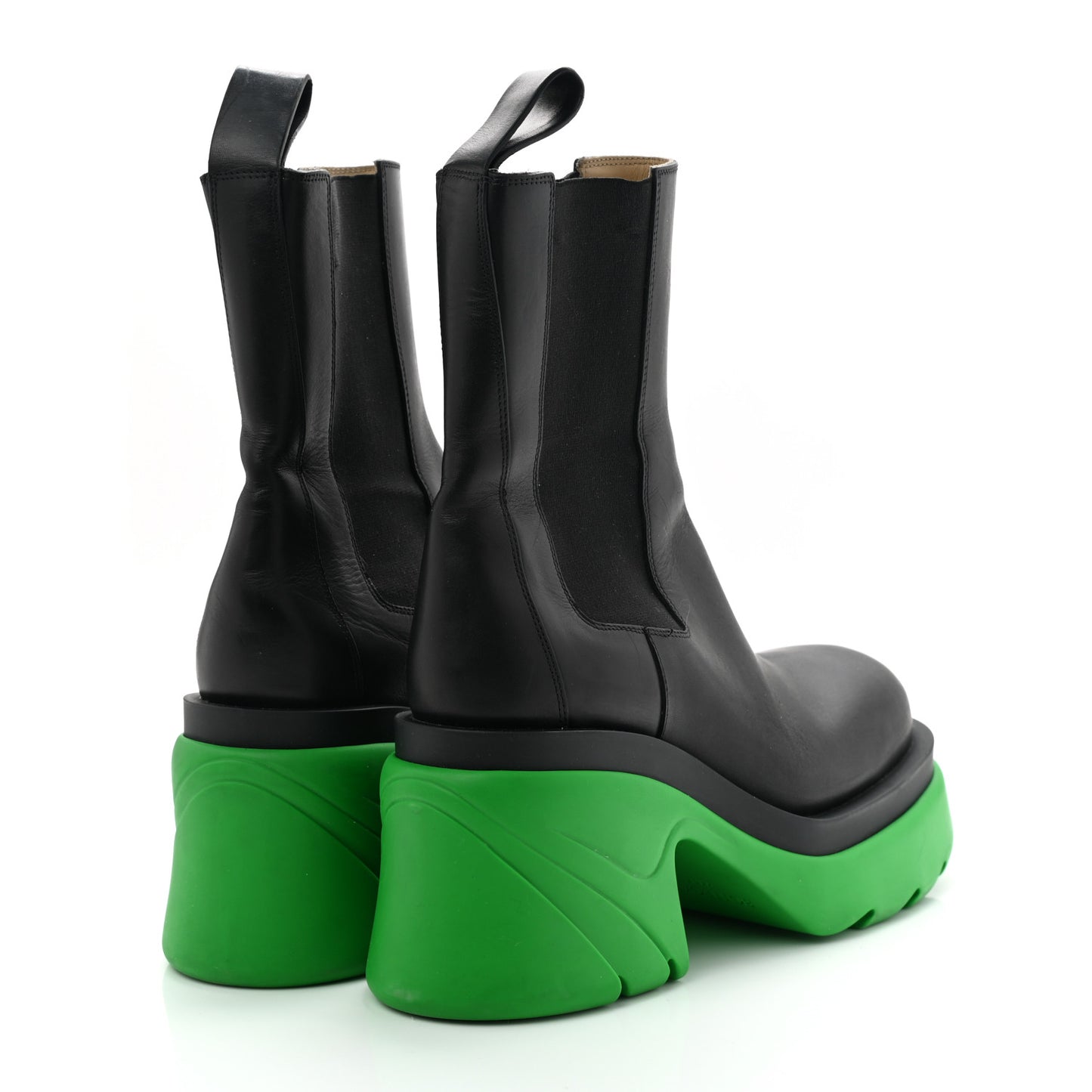 Calfskin The Flash Chelsea Boots 39 Black Grass