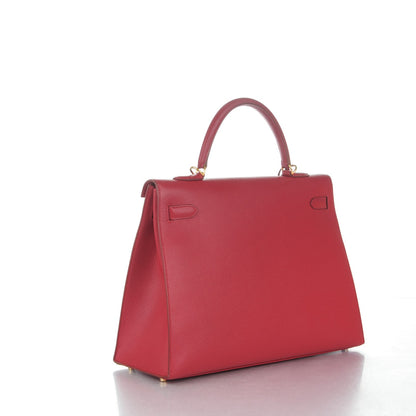 Hermes Courchevel Kelly Sellier 35 Rouge Vif 3 of 27