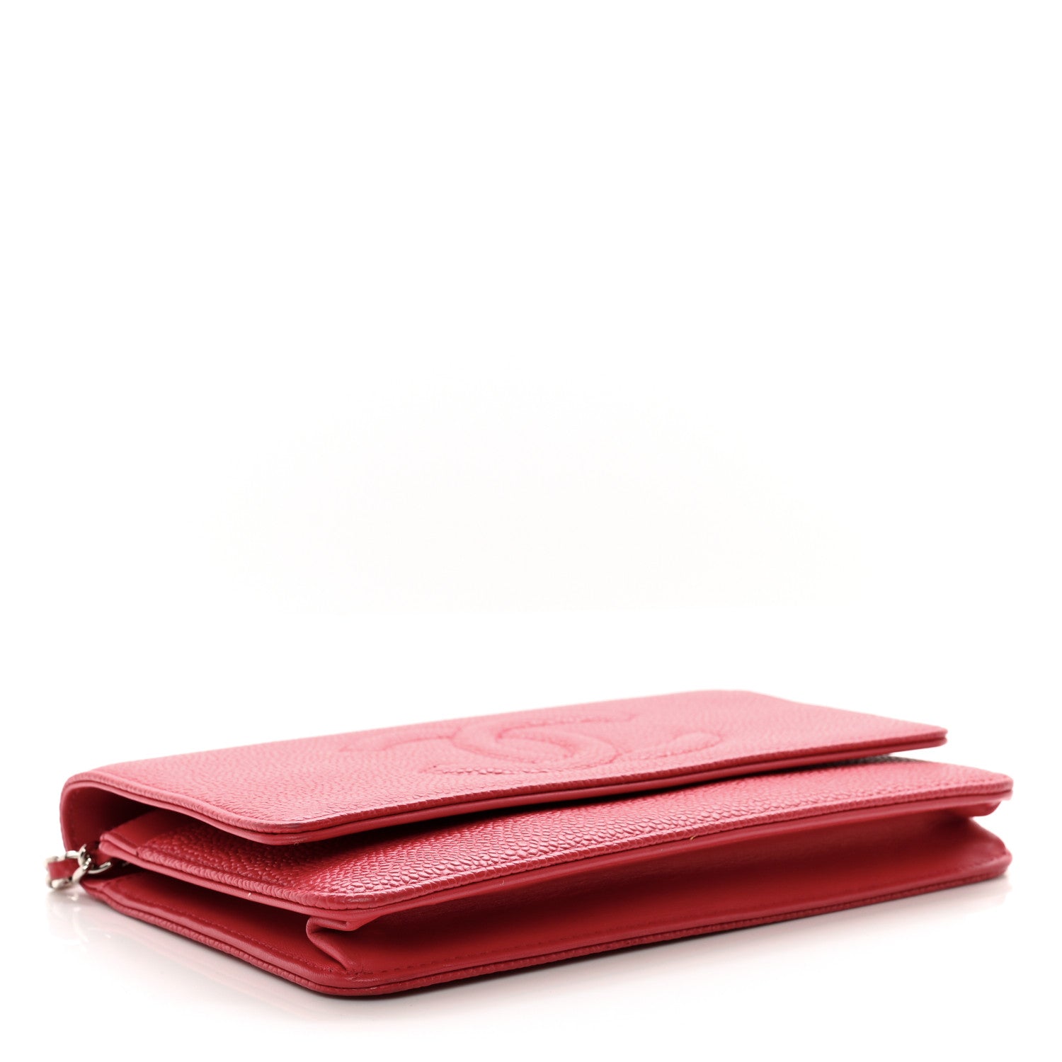 Chanel Caviar Timeless CC Wallet on Chain WOC Dark Pink 4 of 11