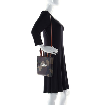 Celine Canvas Calfskin Mini Vertical Cabas Khaki 2 of 8