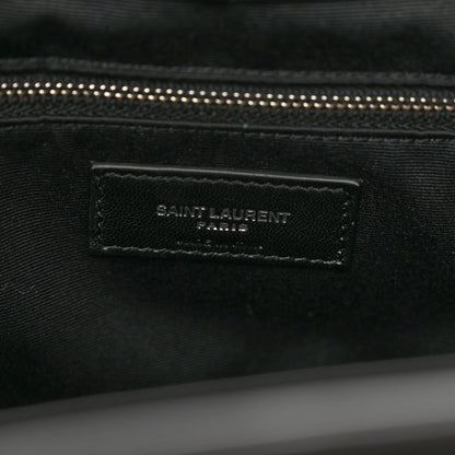 Saint Laurent Calfskin Y Quilted Monogram Large Loulou Shopper Black 7 of 11