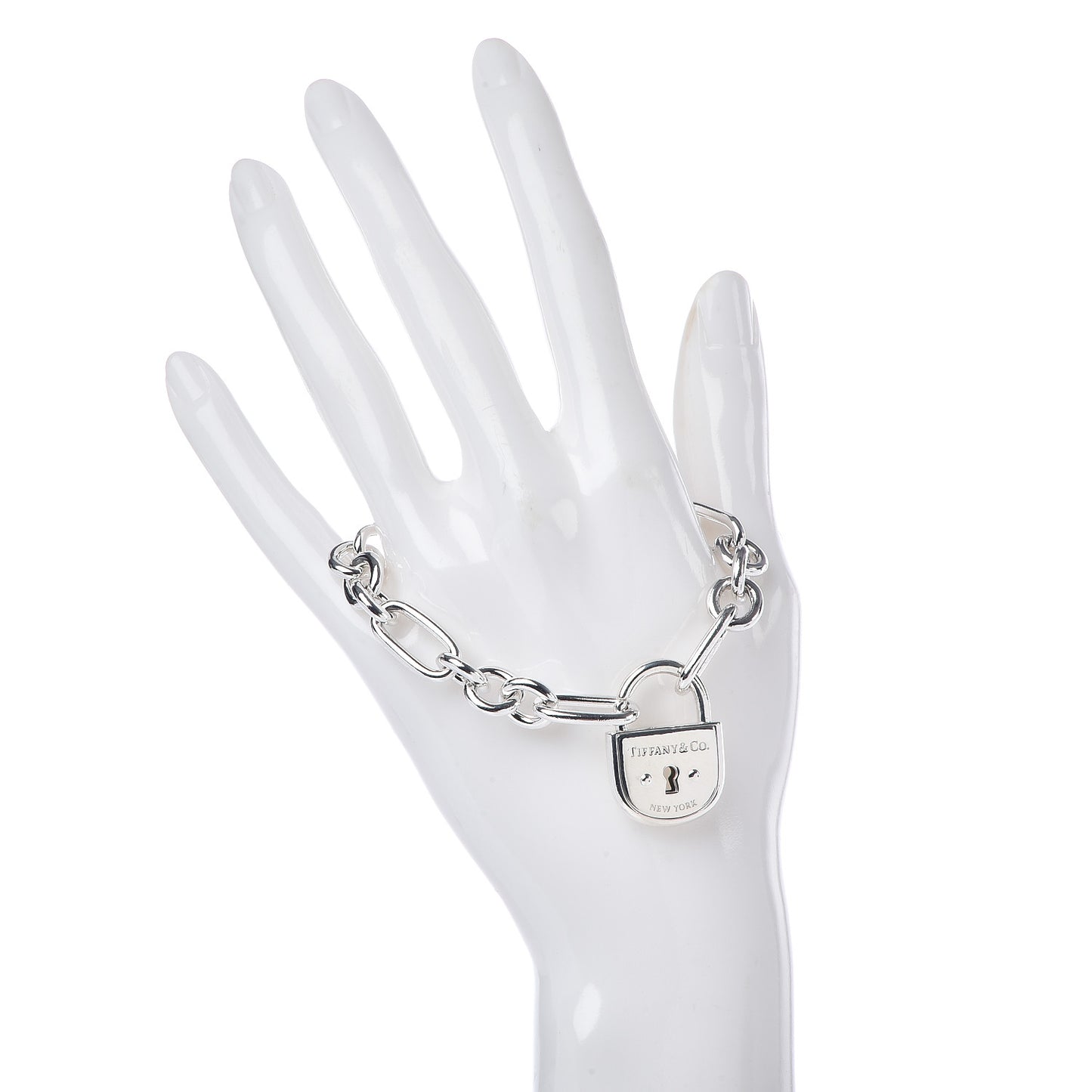 Sterling Silver Lock Charm Bracelet