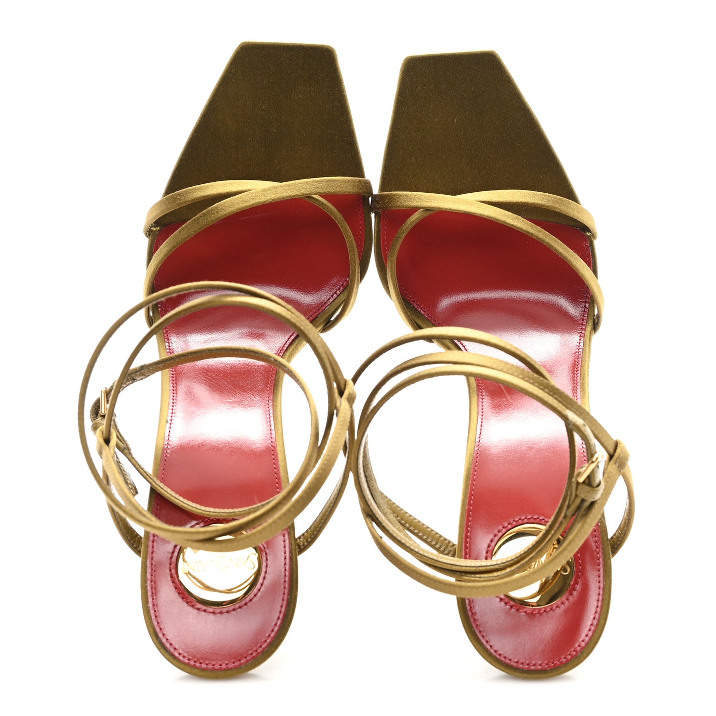 Crepe Satin Opyum 110 Sandals 39.5 Cuba Gold