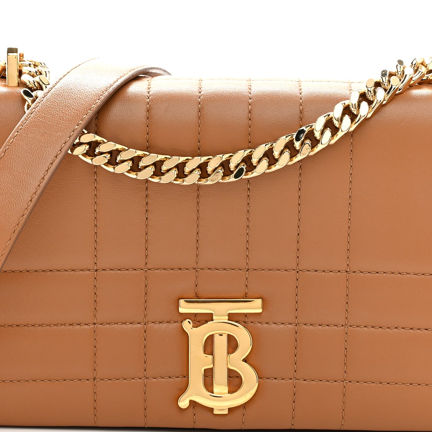 Burberry Lambskin Quilted Small Lola Bag Maple Brown 8 of 10