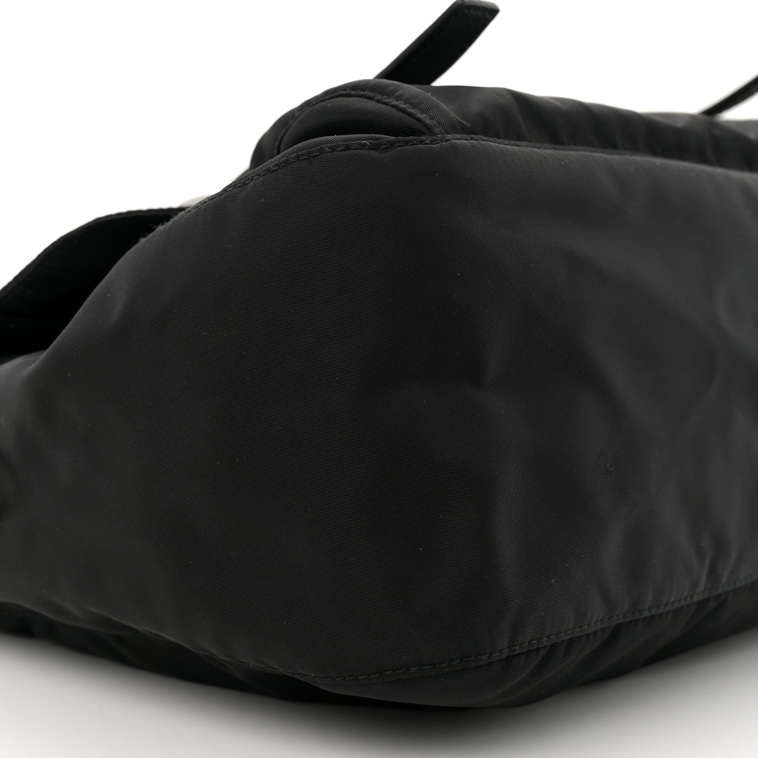 Prada Tessuto Nylon Saffiano Double Buckle Messenger Shoulder Bag Black 8 of 10