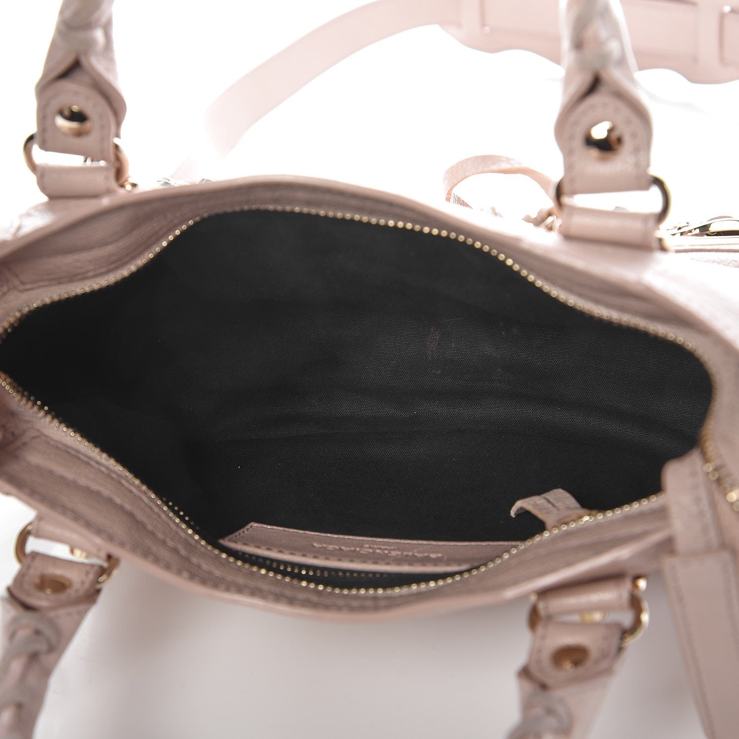 Balenciaga Chevre Gold Metallic Edge Hardware Mini City Rose Aubepine Bois de Rose 5 of 9