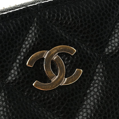 Chanel Caviar Quilted Zipped Key Holder Case Black 10 of 11