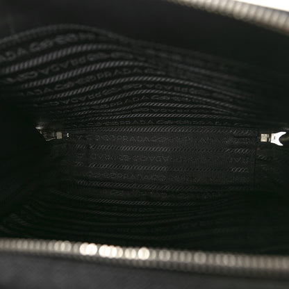 Prada Saffiano Travel Medium Brique Crossbody Bag Black 5 of 9