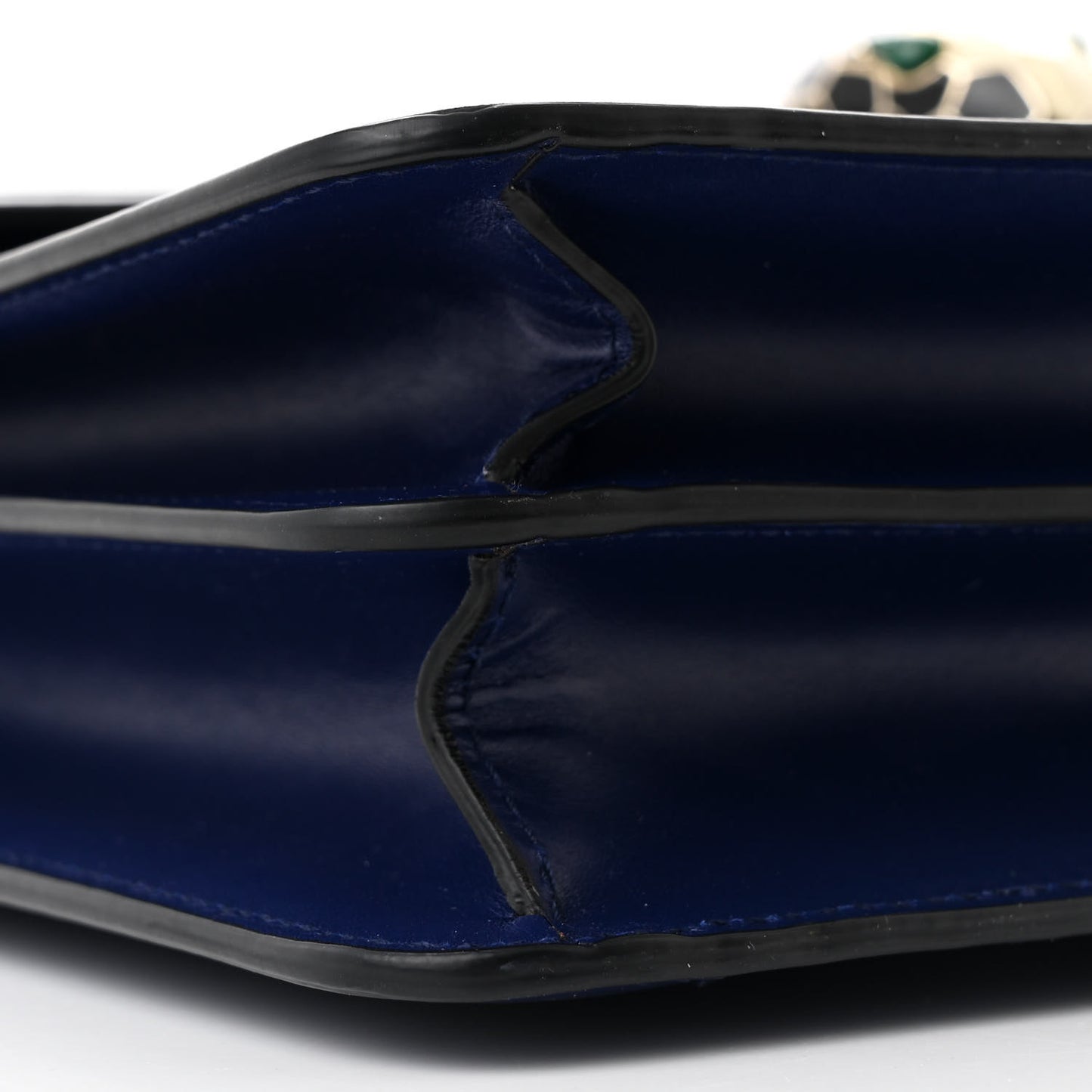 Calfskin Large Serpenti Forever Top Handle Blue
