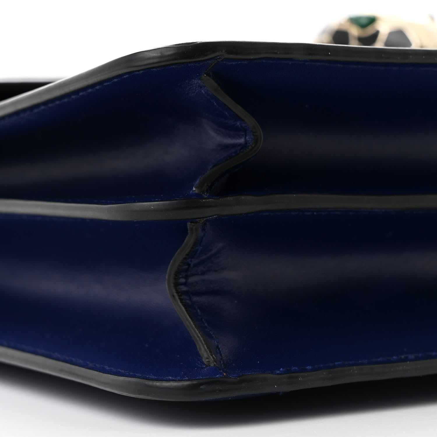 Bulgari Calfskin Large Serpenti Forever Top Handle Blue 12 of 14