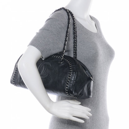 Chanel Leather Luxe Ligne Medium Bowler Black 2 of 7
