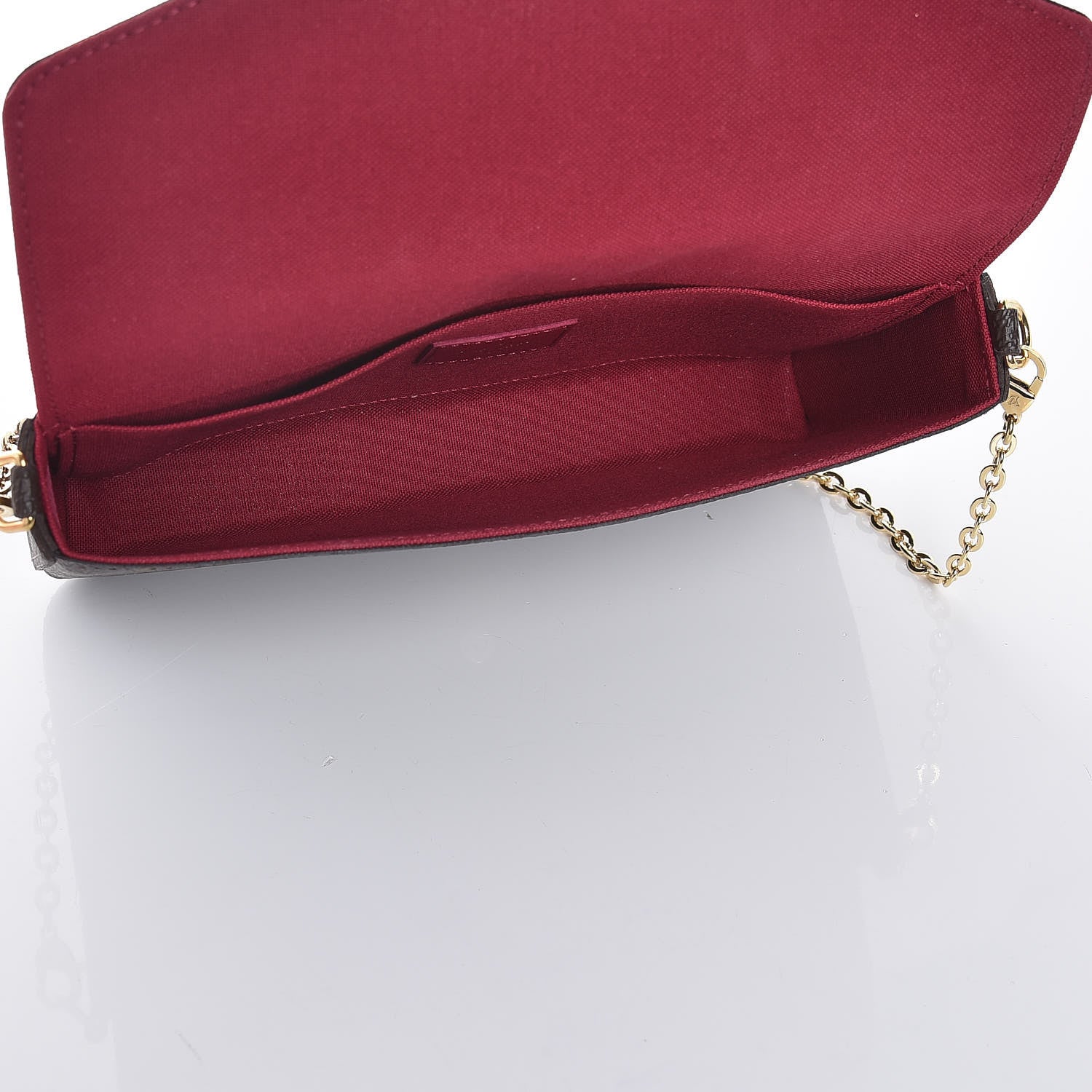 Louis Vuitton Monogram Pochette Felicie Chain Wallet Fuchsia 5 of 13