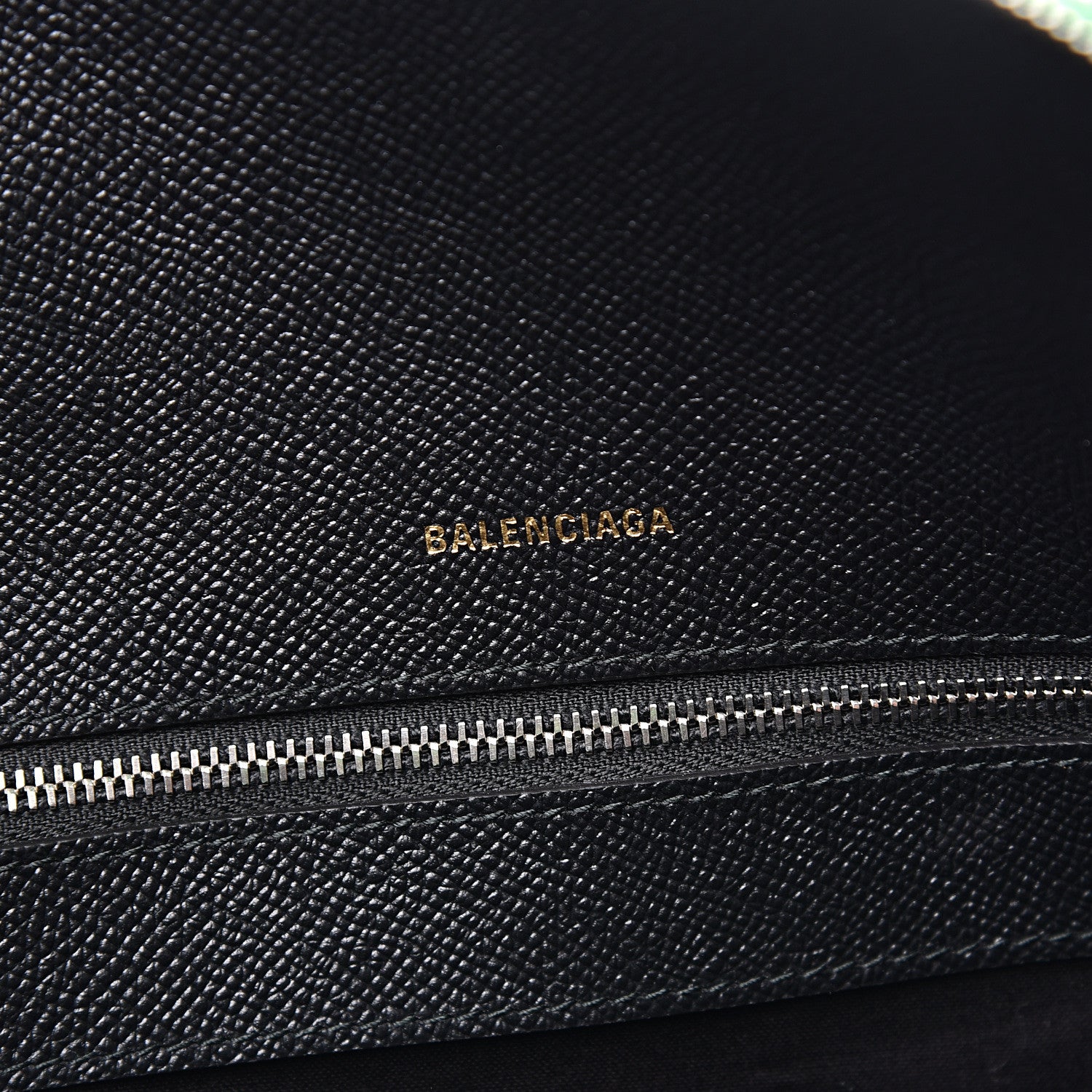Balenciaga Signature Grained Calfskin Logo M Ville Top Handle Bag Green 5 of 9