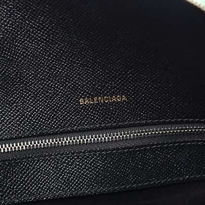 Balenciaga Signature Grained Calfskin Logo M Ville Top Handle Bag Green 5 of 9