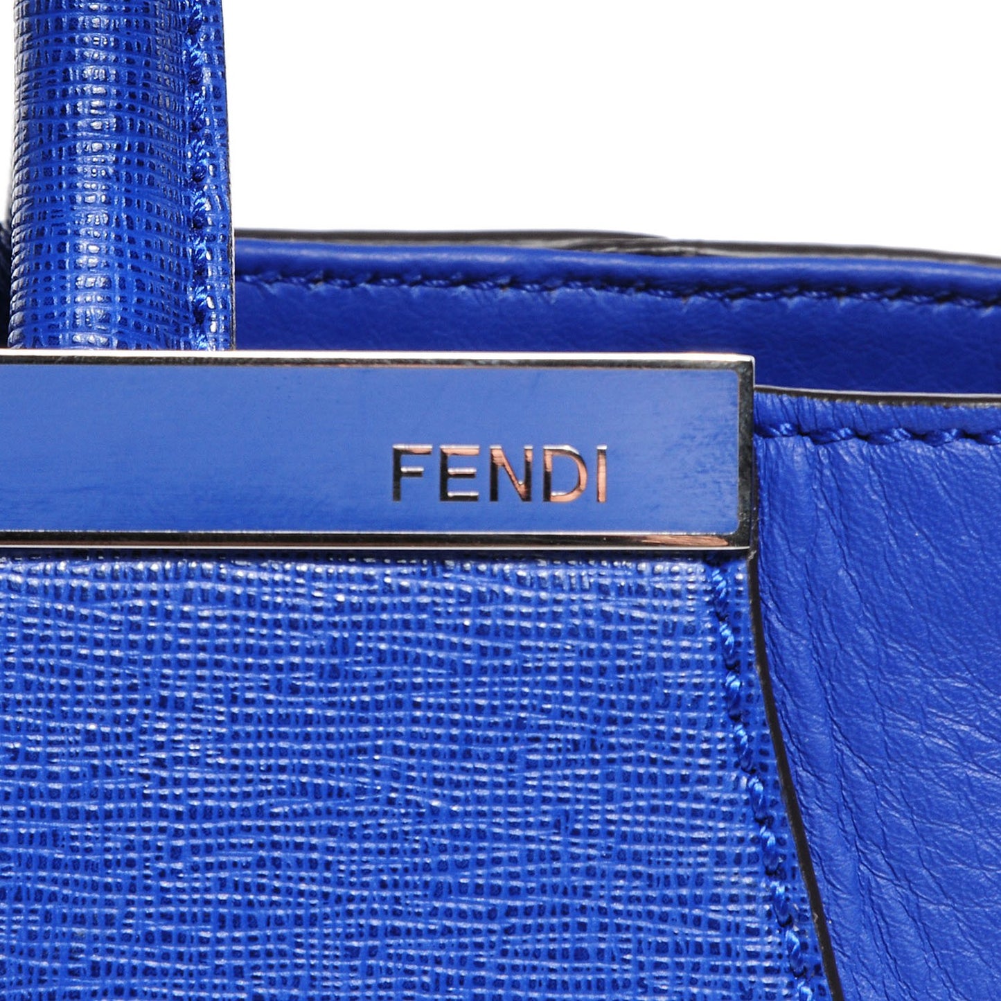 Vitello Elite Petite 2Jours Tote Blue Neon