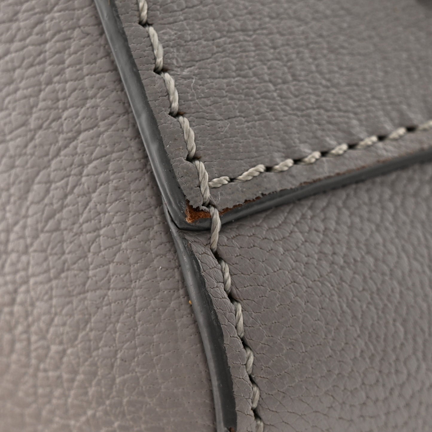 Sugar Goatskin Small Antigona Pearl Grey