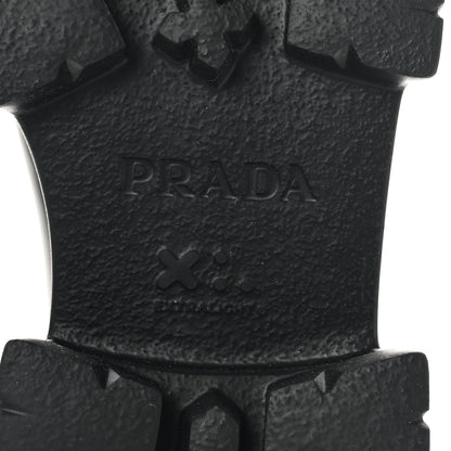 Prada Spazzolato Rois Sfumato Monolith 55mm Derby Loafers 37 Black Argento 8 of 9