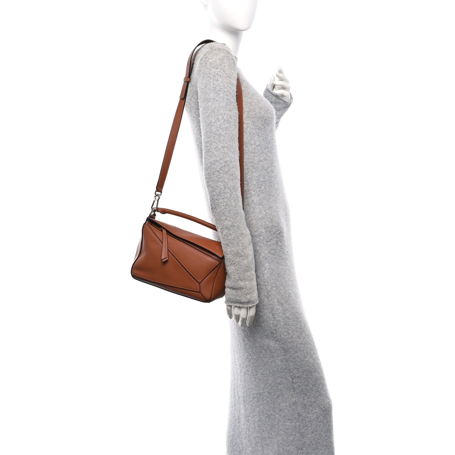 Loewe Calfskin Small Puzzle Bag Tan 2 of 10