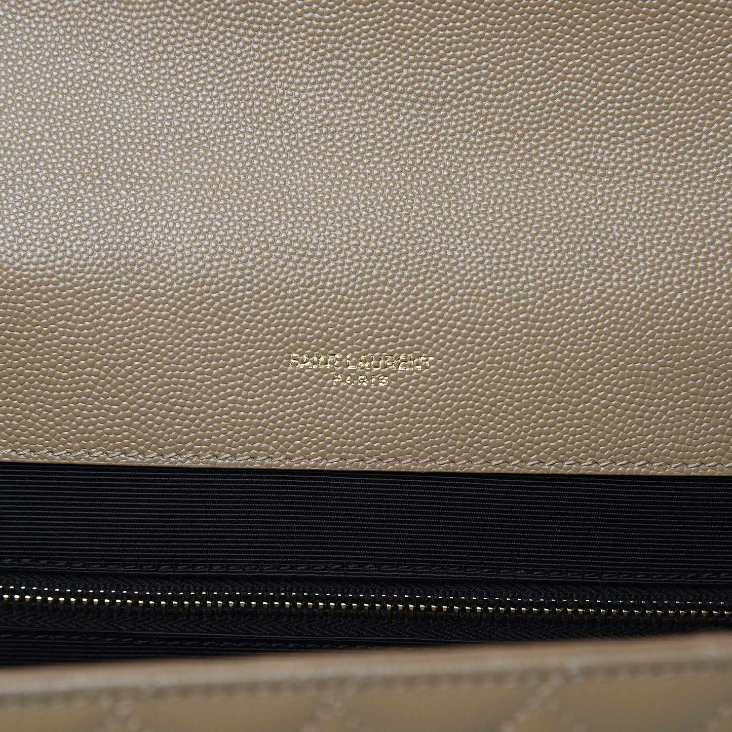 Grain De Poudre Mixed Matelasse Large Triquilt Monogram Satchel Dark Beige